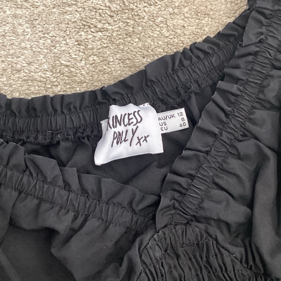 Princess Polly Elegant Black Ruched Dress - Picture 2 of 7